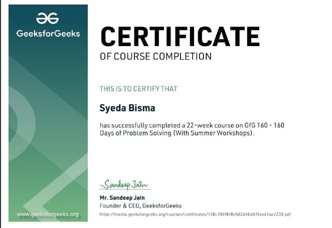 GfG-160 - 160 days of problem solving